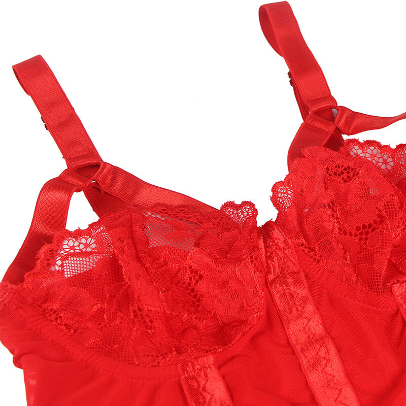 SUBBLIME - TEDDY WITH GARTER STRAP DETAIL CHEST