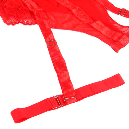 SUBBLIME - TEDDY WITH GARTER STRAP DETAIL CHEST RED L/XL