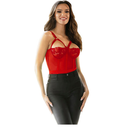 SUBBLIME - TEDDY WITH GARTER STRAP DETAIL CHEST