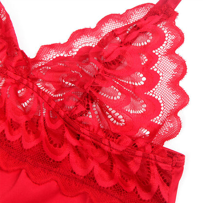 SUBBLIME - SATIN BABYDOLL WITH LACE