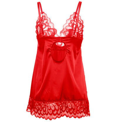 SUBBLIME - SATIN BABYDOLL WITH LACE