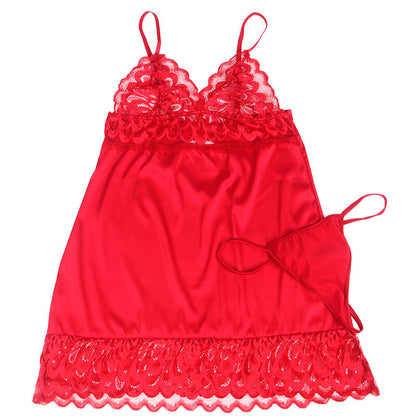 SUBBLIME - SATIN BABYDOLL WITH LACE