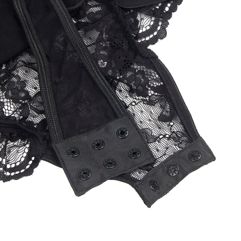 SUBBLIME - TEDDY WITH GARTER WITH LACE DETAIL AND STRIPS