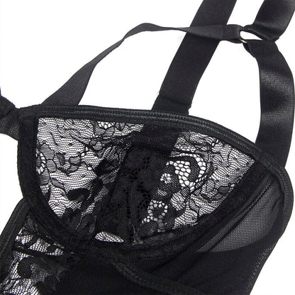 SUBBLIME - TEDDY WITH GARTER WITH LACE DETAIL AND STRIPS