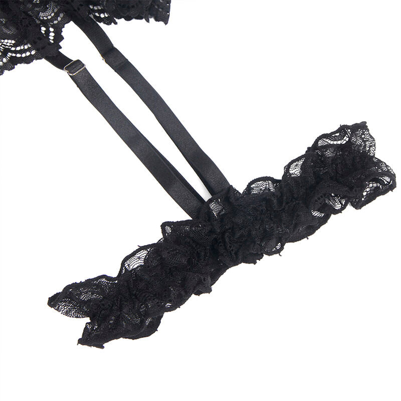 SUBBLIME - TEDDY WITH GARTER WITH LACE DETAIL AND STRIPS