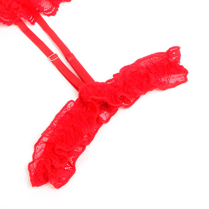 SUBBLIME - TEDDY WITH GARTER WITH LACE DETAIL AND STRIPS