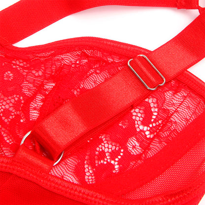 SUBBLIME - TEDDY WITH GARTER WITH LACE DETAIL AND STRIPS