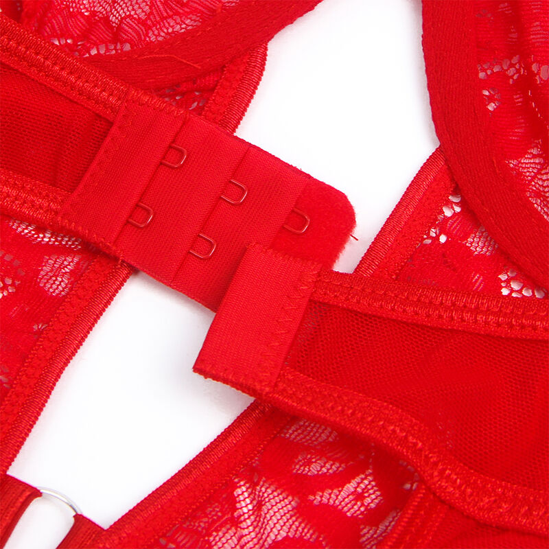 SUBBLIME - TEDDY WITH GARTER WITH LACE DETAIL AND STRIPS