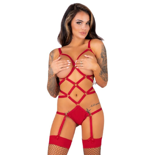 LIVCO CORSETTI FASHION - THIARA LC 20213 SET BODY + STOCKINGS