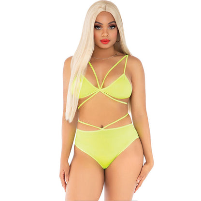 LEG AVENUE - TOP & PANTIES WITH STRAPS