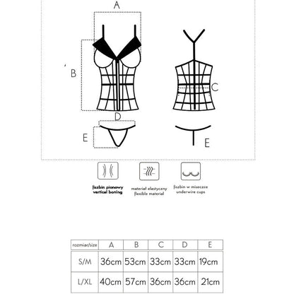 LIVCO CORSETTI FASHION - LAURA LC 20215 CORSET + THONG