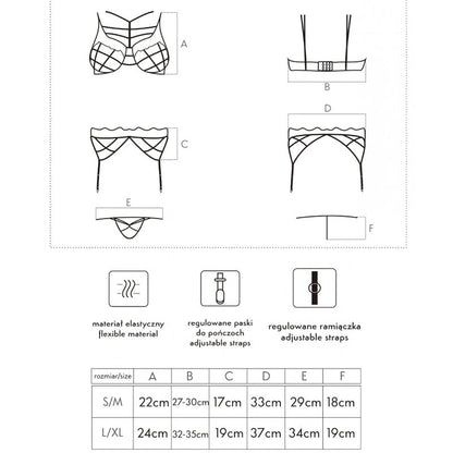 LIVCO CORSETTI FASHION - SOLEDAD LC 20217 BRA + PANTY + GARTER BELT
