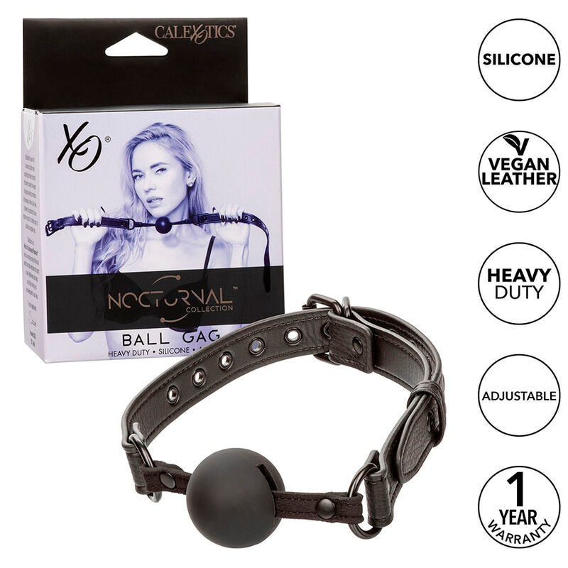 CALEXOTICS - BÂILLON BOULE NOCTURNE EN SILICONE NOIR