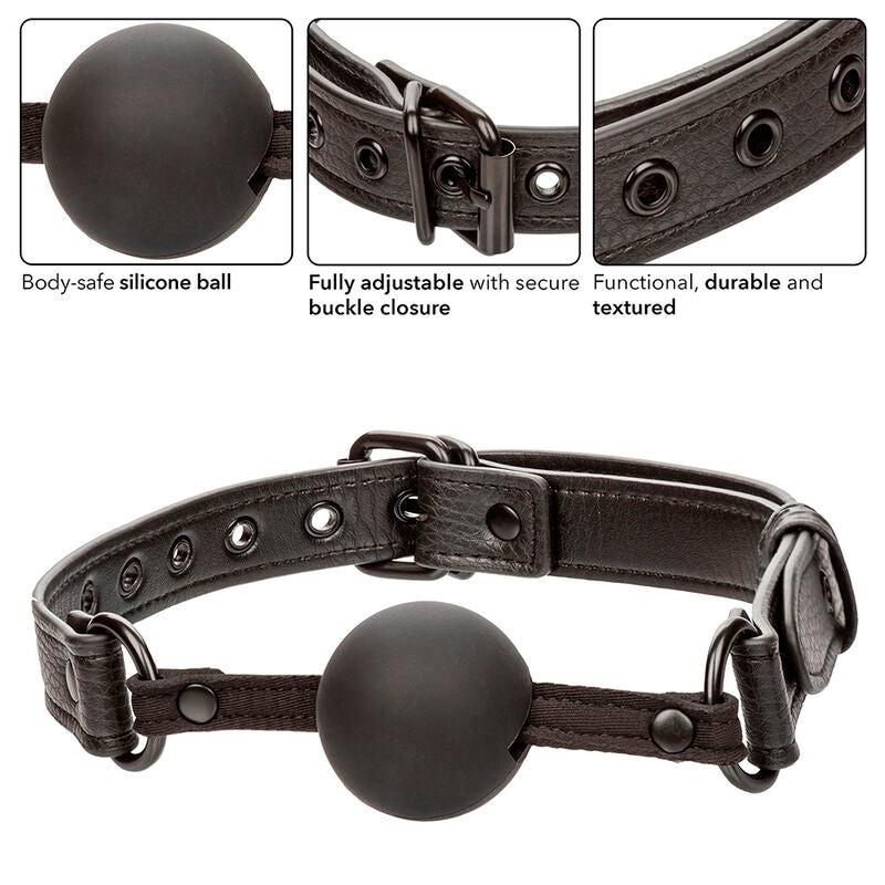 CALEXOTICS - BÂILLON BOULE NOCTURNE EN SILICONE NOIR