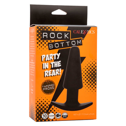 CALEXOTICS - ROCK BOTTOM TAPÓN ANAL CÓNICO 10 VIBRACIONES SILICONA NEGRO