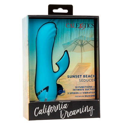 CALEXOTICS - VIBREUR ET STIMULATEUR SUNSET BEACH SEDUCER 10 FONCTIONS BLEU