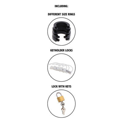 HIDDEN DESIRE - EXTREME CHASTITY COCK CAGE SILICONE SIZE S BLACK