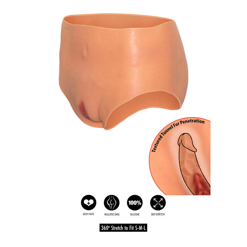 DÉSIR CACHÉ - ALTER EGO SLIP OUVERT TAILLE HAUTE CHAIR