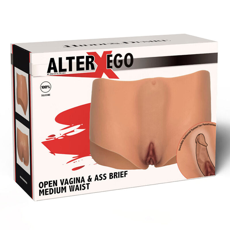 DESEO OCULTO - ALTER EGO VAGINA Y ANO ABIERTOS SLIP CINTURA MEDIA CARNE