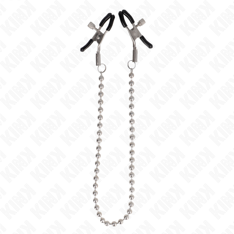 MENOTTES À TÉTONS À CHAÎNE À BILLES KINK 30 CM