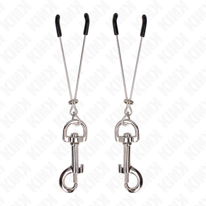 KINK - PINZA PARA PEZÓN DE GANCHO FINO PLATA 7 CM