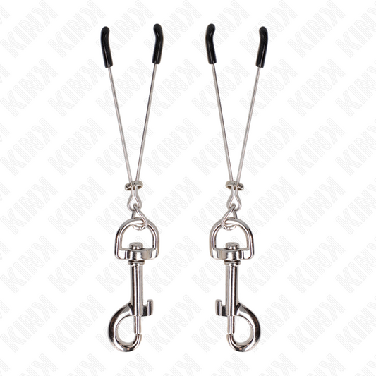 KINK - PINZA PARA PEZÓN DE GANCHO FINO PLATA 7 CM