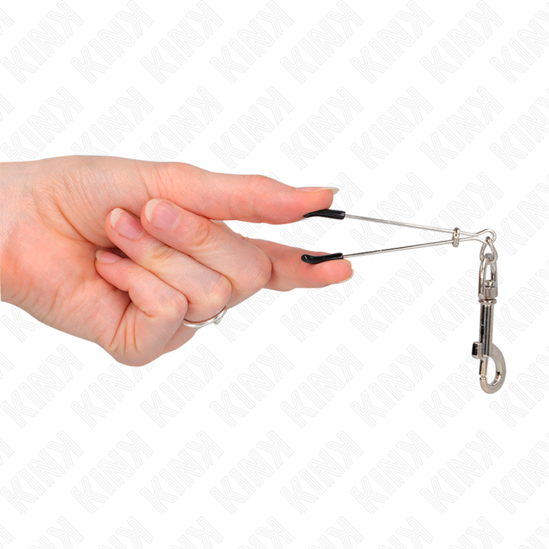 KINK - PINZA PARA PEZÓN DE GANCHO FINO PLATA 7 CM