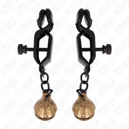 KINK - BELL JAW STYLE NIPPLE CLAMPS BLACK 7 CM