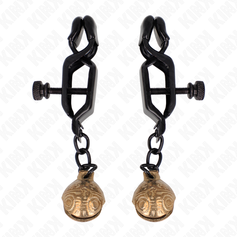 KINK - PINCES À TÉTONS STYLE MÂCHOIRE EN CLOCHE NOIR 7 CM