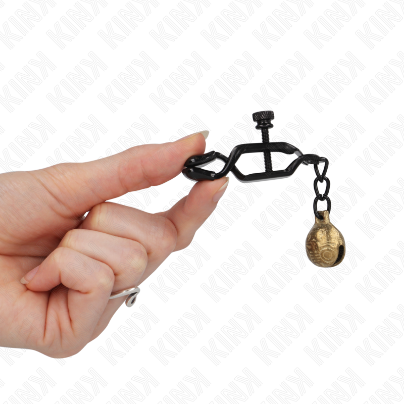 KINK - PINCES À TÉTONS STYLE MÂCHOIRE EN CLOCHE NOIR 7 CM