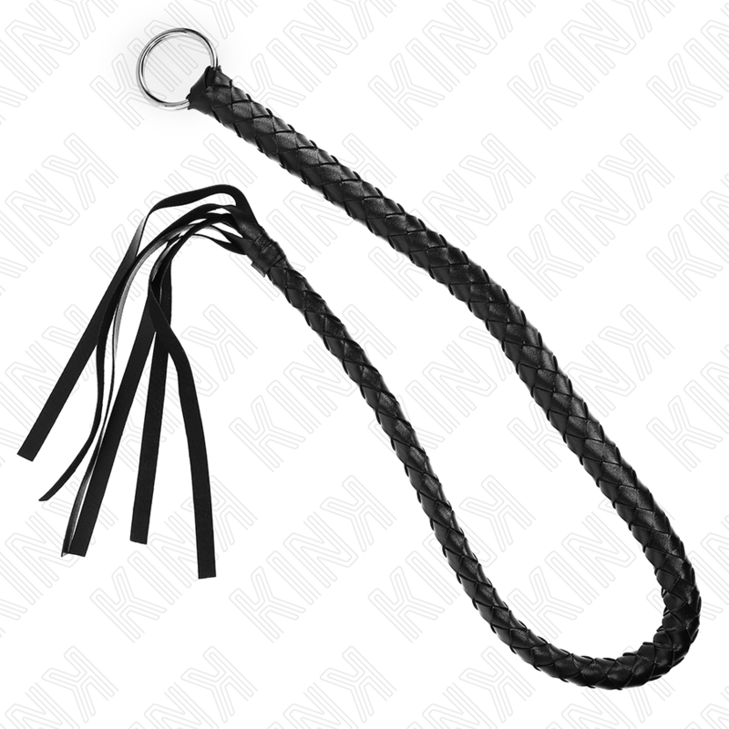 KINK - FOUET SERPENT AVEC ANNEAU NOIR POUR LA MAIN 65 CM