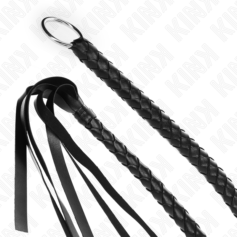 KINK - FOUET SERPENT AVEC ANNEAU NOIR POUR LA MAIN 65 CM