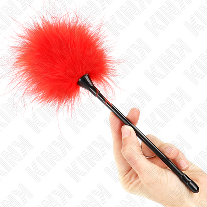 KINK - PLUMES À CHATOUILLES ROUGES UTILISÉES POUR LE KIT DE LIGOTAGE 27 CM