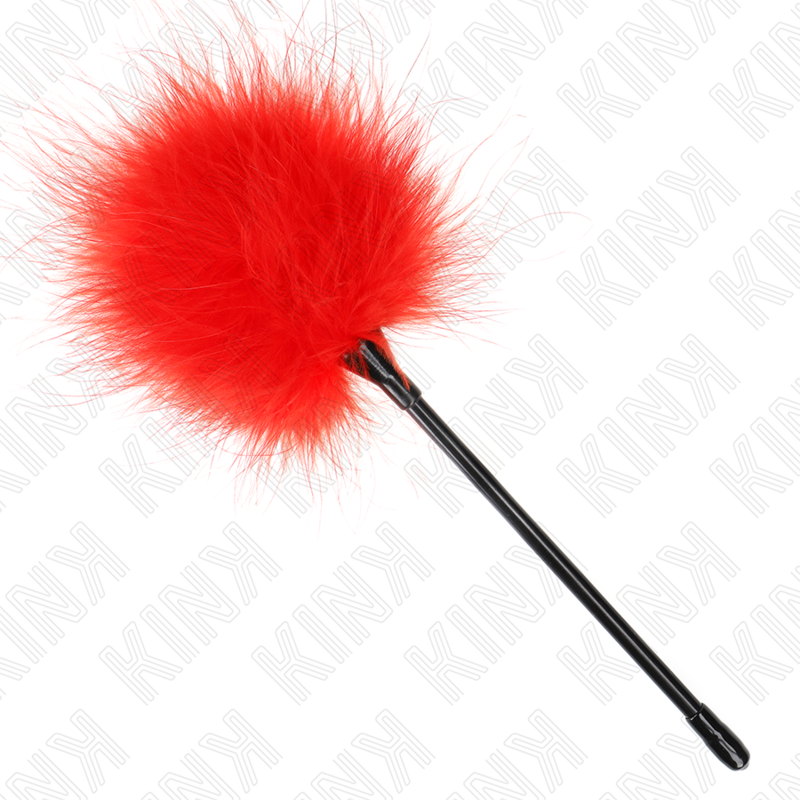 KINK - PLUMES À CHATOUILLES ROUGES UTILISÉES POUR LE KIT DE LIGOTAGE 27 CM