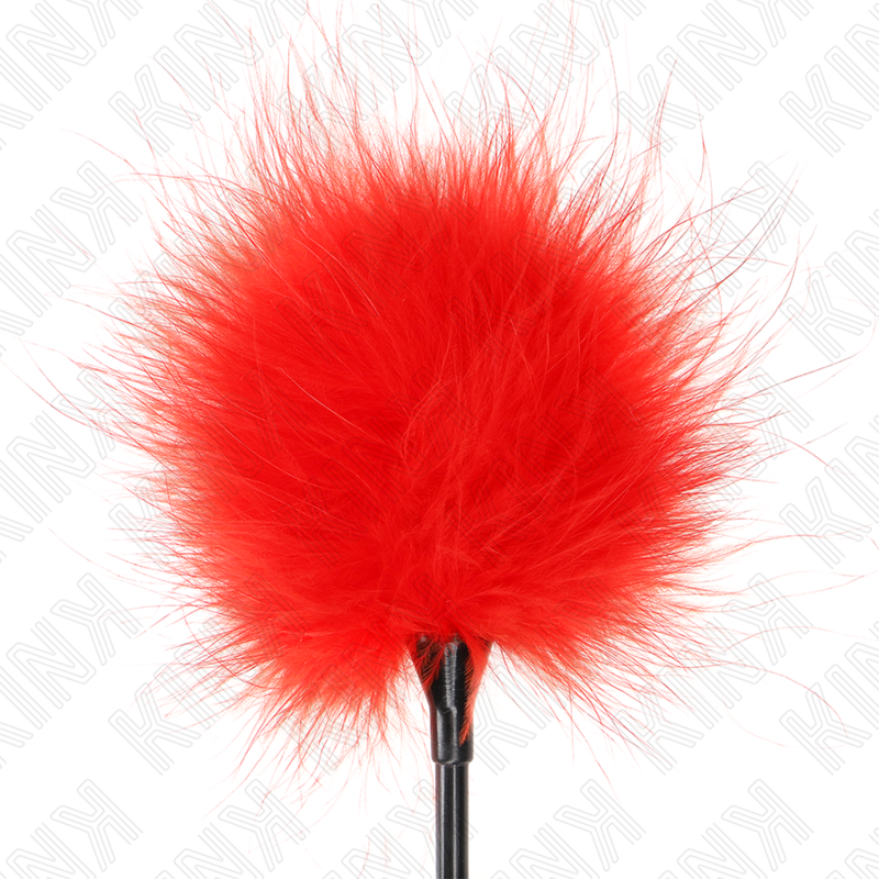 KINK - PLUMES À CHATOUILLES ROUGES UTILISÉES POUR LE KIT DE LIGOTAGE 27 CM