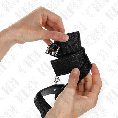 KINK - MENOTTES MOTIF SERPENT NOIR AJUSTABLES 20-28 CM X 5,4 CM