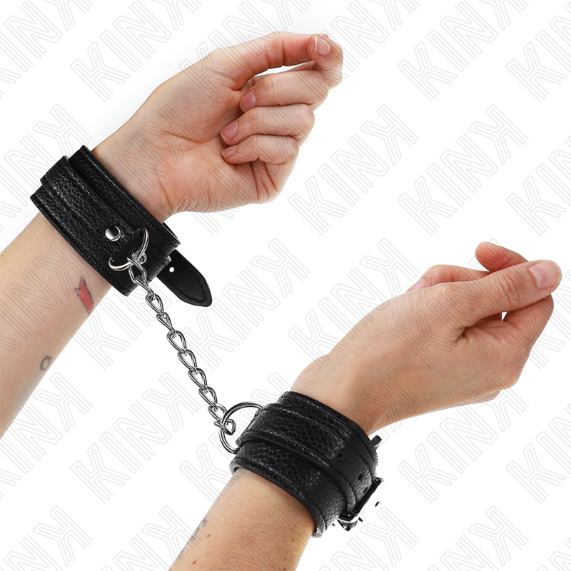 KINK - MENOTTES MOTIF SERPENT NOIR AJUSTABLES 20-28 CM X 5,4 CM