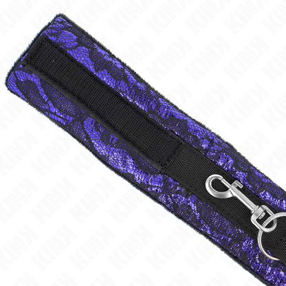KINK - COURT COLLIER EN DENTELLE VELOURS AVEC CEINTURE 105 CM ET FINITION NYLON 44 X 5,5 CM