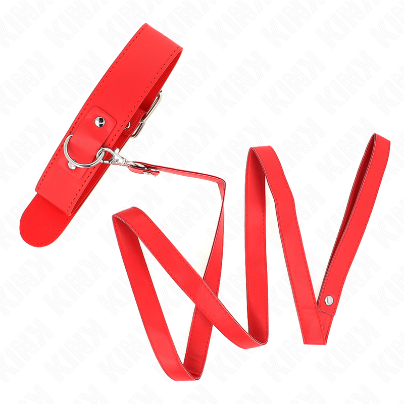 KINK - COLLIER AVEC CEINTURE 116 CM ROJO SANGLE AJUSTABLE 32-50 CM X 8 CM