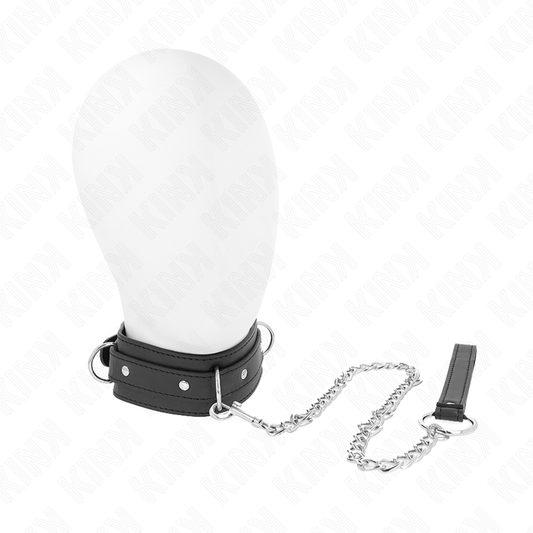 KINK - COLLIER AVEC LAISSE 65 CM MODÈLE 3 ANNEAUX 1 RÉGLABLE 38-49 CM X 5 CM