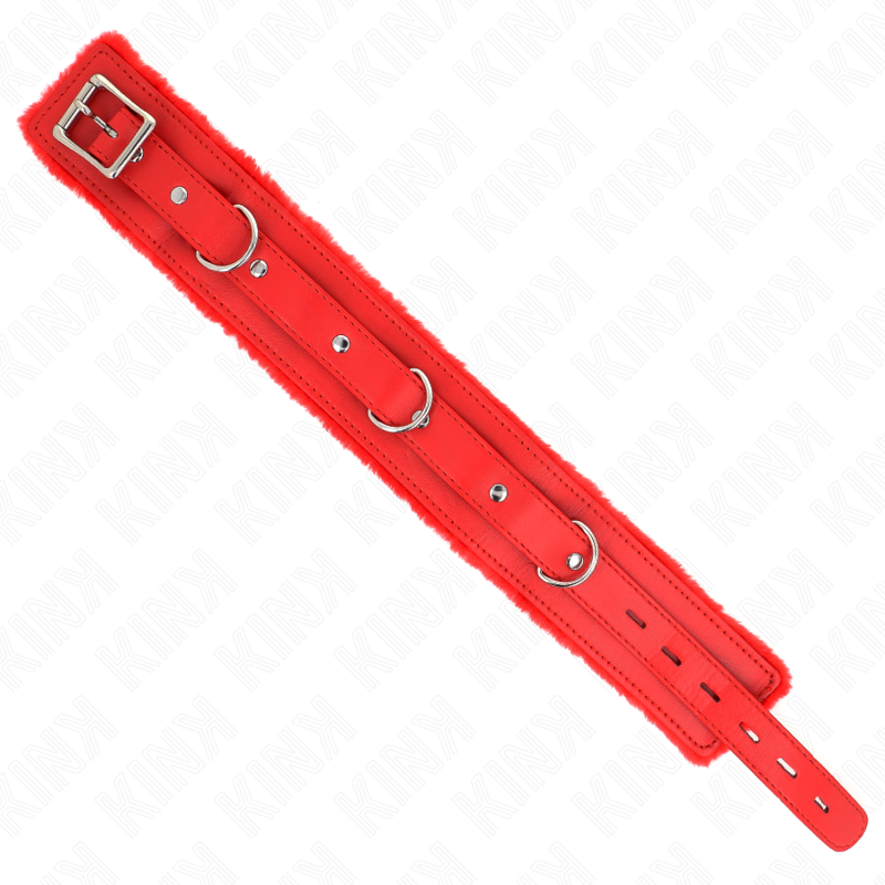 KINK - COLLAR CON CORREA DE 65 CM CON RESTRICCIONES ROJO 36-42 CM X 5.5 CM