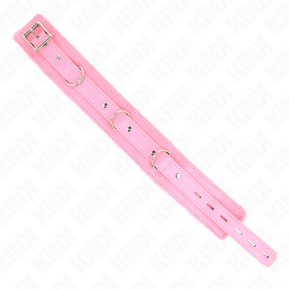 KINK - COLLIER AVEC LAISSE 65 CM AVEC RESTRICTIONS ROSE 36-42 CM X 5.5 CM
