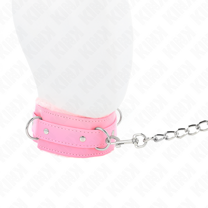 KINK - COLLIER AVEC LAISSE 65 CM AVEC RESTRICTIONS ROSE 36-42 CM X 5.5 CM