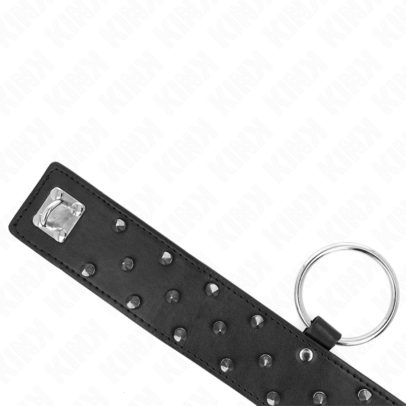 KINK - COLLIER AVEC LAISSE 65 CM CLOUS ARGENTÉS MODÈLE 5 AJUSTABLE 36-43 CM X 5 CM
