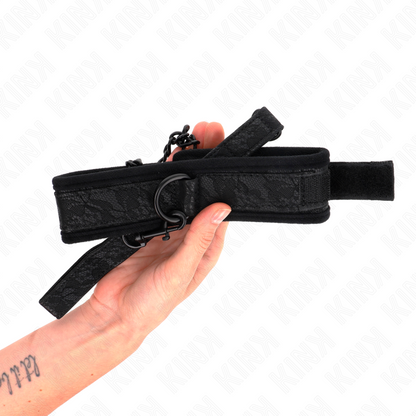 KINK - COLLIER MODÈLE BASIQUE AVEC LAISSE 77 CM MODÈLE 5 RÉGLABLE 34-54 CM X 5 CM
