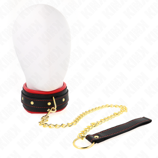 KINK - COLLIER AVEC LAISSE EN TISSU PLAIN RÉGLABLE 33-48 CM X 5.7 CM
