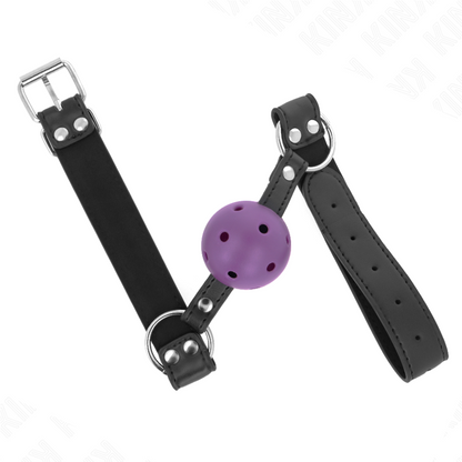 KINK - BOLA TRANSPIRABLE 4 CM CON DOBLE REMACHE PÚRPURA 62.5 x 2.5 CM AJUSTABLE 42-58 CM