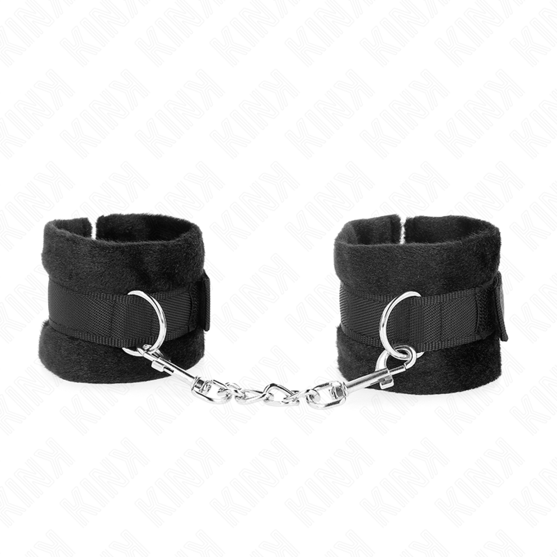 KINK - MENOTTES EN FOURRURE POUR DÉBUTANTS NOIRES 30 X 7 CM