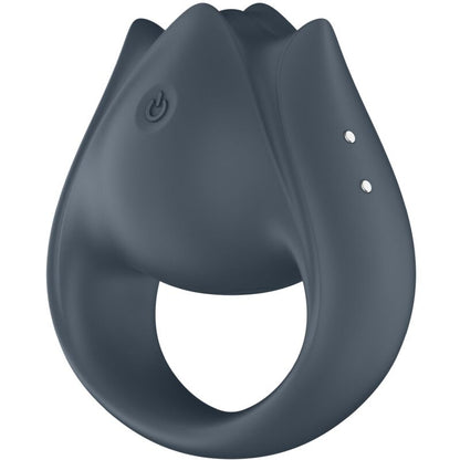 SATISFYER - PERFECT PAIR 2 MULTIVIBRATOR 2 IN 1 PENIS RING AND FINGER STIMULATOR GREY