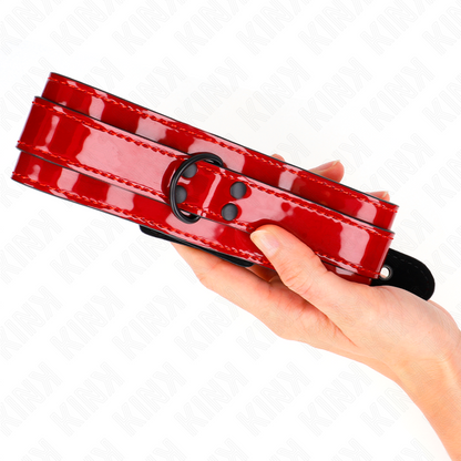 KINK - COLLIER AJUSTABLE ROUGE LIE DE VIN 37,5-49,5 CM X 5 CM